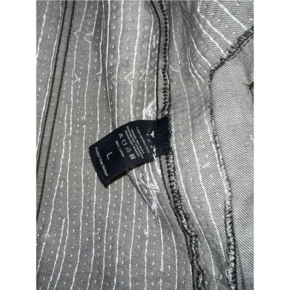 NEW free people momo sequin denim jean oversized jacket hand embroidered size L - Picture 5 of 7